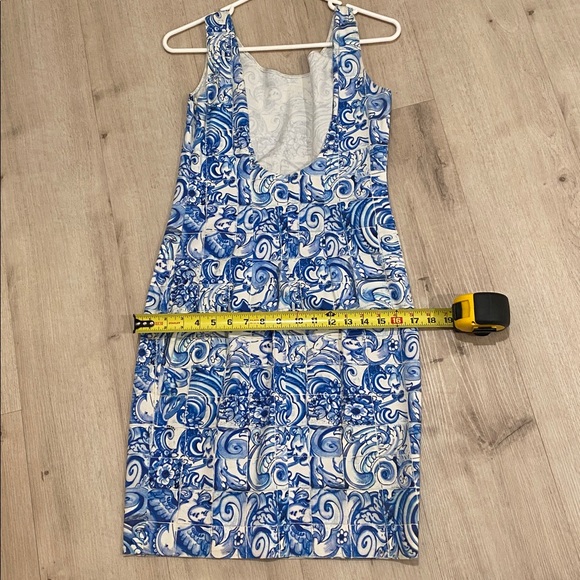 Auth Prada Mosaic Cotton Mini Dress 44 Medium - Picture 9 of 9